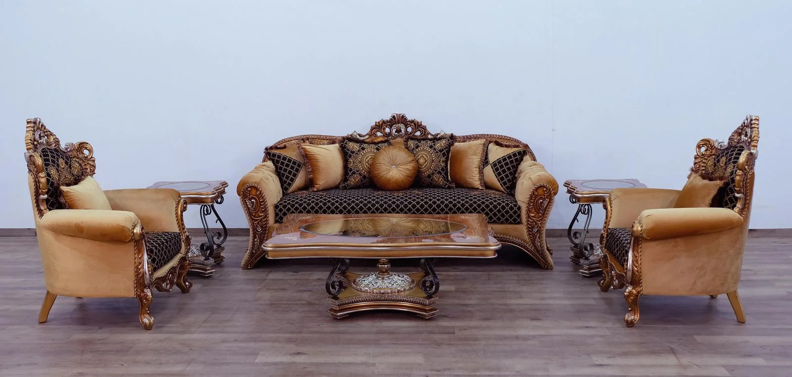 Black Brown Gold Sofa Set B428840
