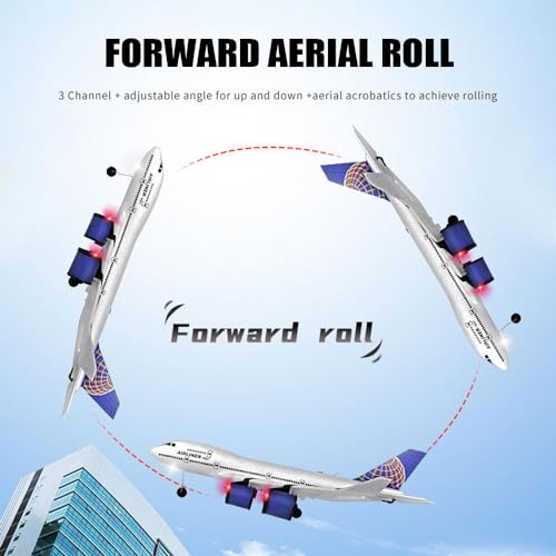 2.4G Remote Control Electric Plane with LED Lights 2 Batteries EPP Airplane W833