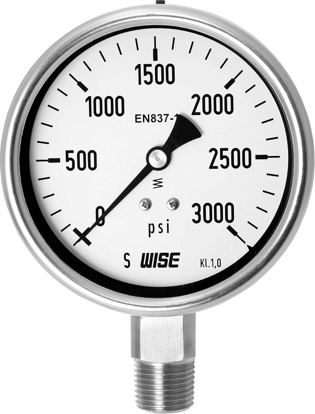100mm Dial 0~400psi Stainless Steel Pressure Gauge Pack of 2 A982453