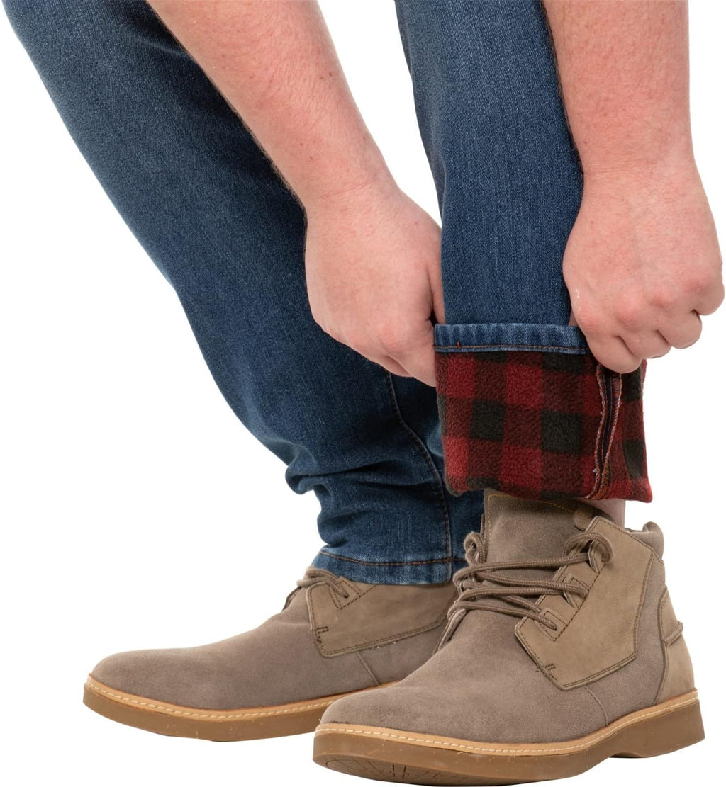Blue Wash Flannel-Lined Flex Jeans U7213