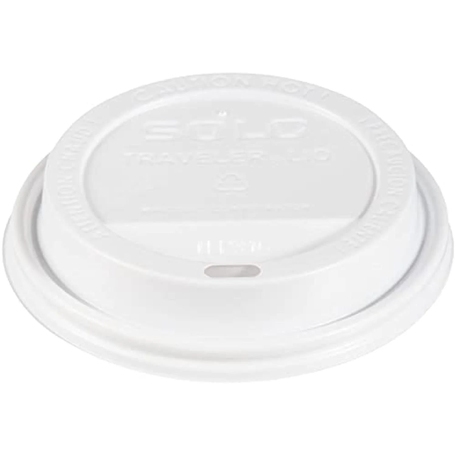White Traveler Lid For Hot Cup - 2 Packs Of 100 (200 Lids Total) D32080