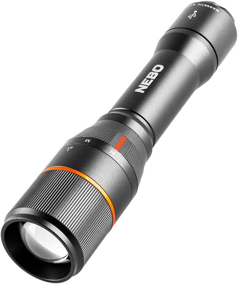 Black Rechargeable Waterproof Handheld Flashlight D281754
