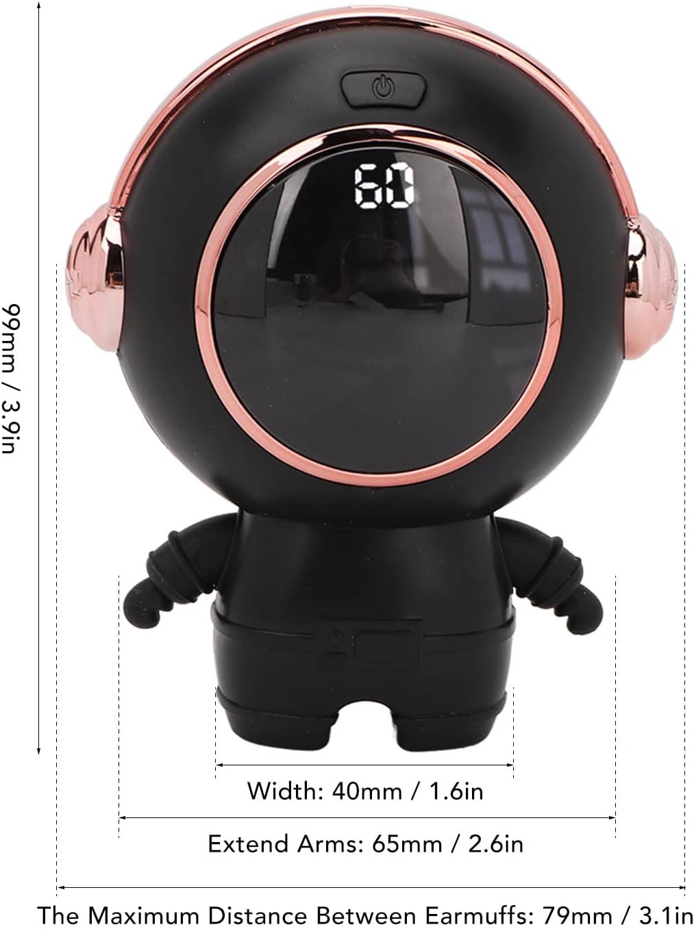 USB Rechargeable Portable Heater (Black) J32516