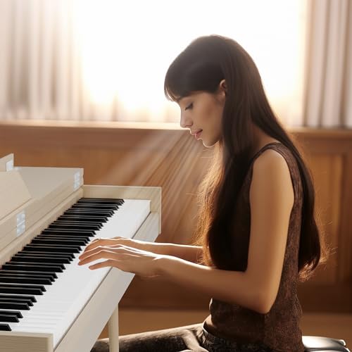 88-Key Weighted Digital Piano with 3 Pedal and Bench, Black C8514