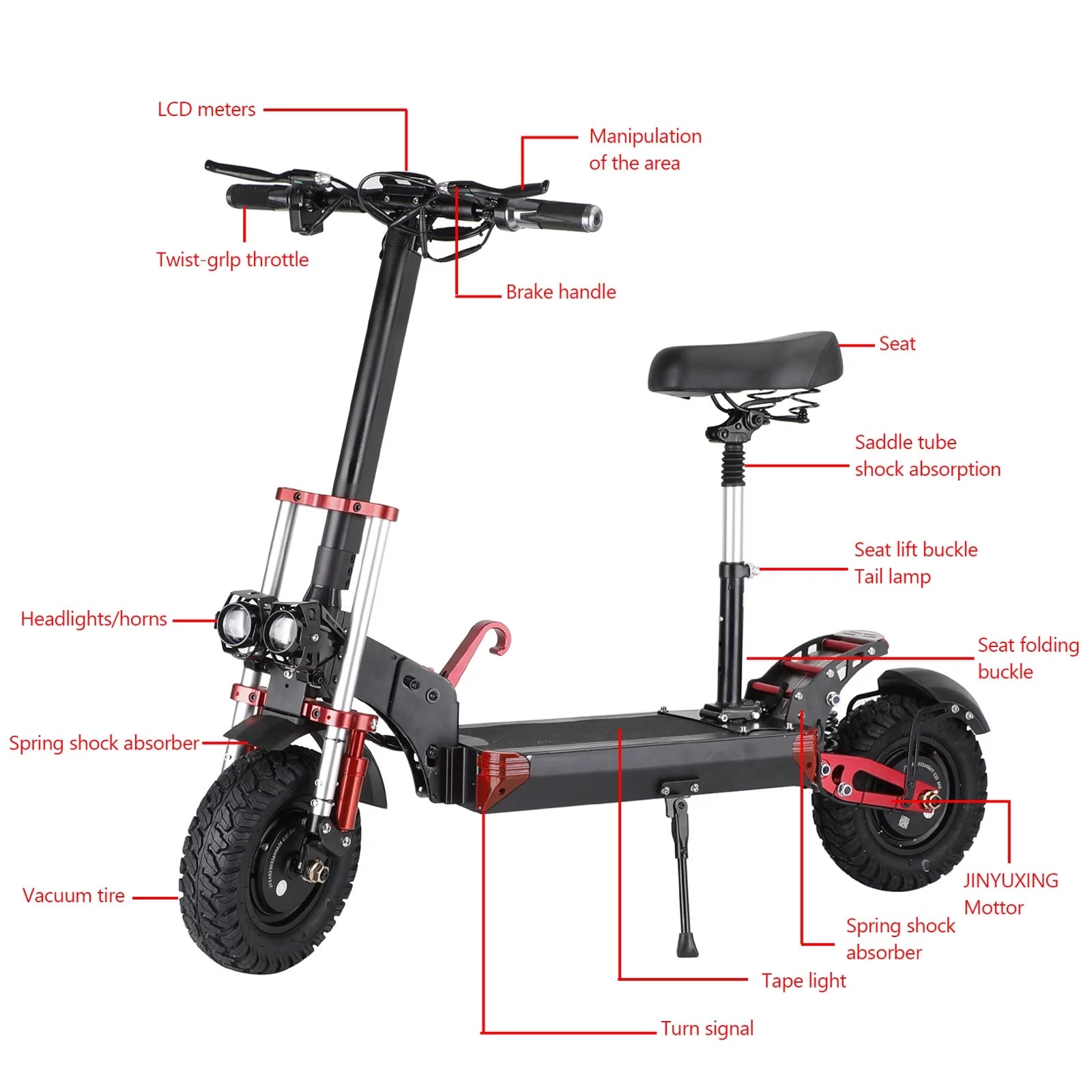2000W 21ah off-road alloy electric scooter with 12" tires P318563