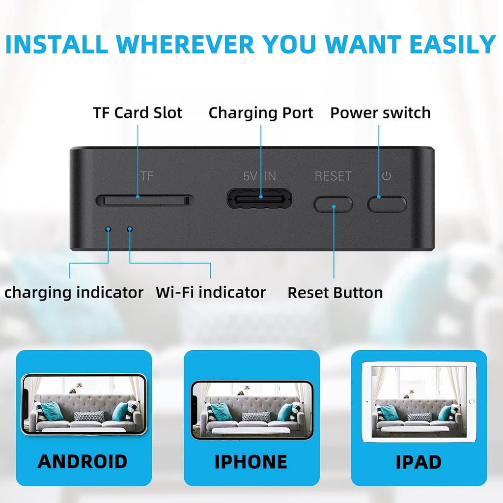 Mini Security WiFi Camera 1080P Wireless Small Home Camera with Motion Detection E6232