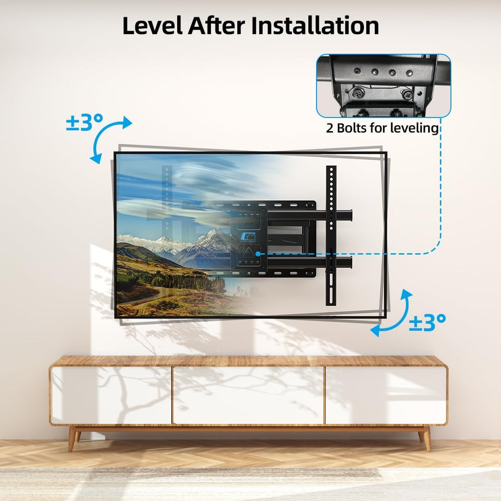 Full Motion TV Wall Mount for 32-85 inch TVs up to 132lbs, Max VESA 600x400mm U8454
