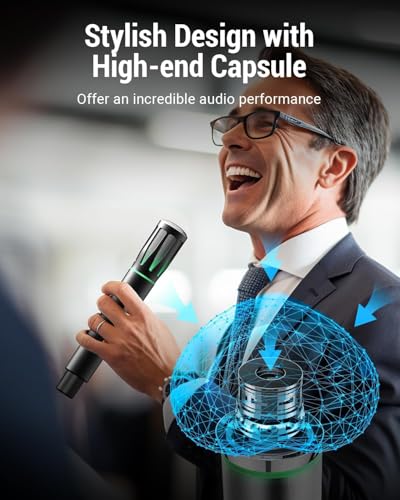 Rechargeable UHF Dynamic Wireless Microphone with 1/4" Receiver Y364
