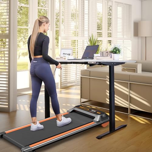 Under Desk Treadmill Walking Pad Machine with LED Display and 12 Preset Programs Portable Jogging Machine O323
