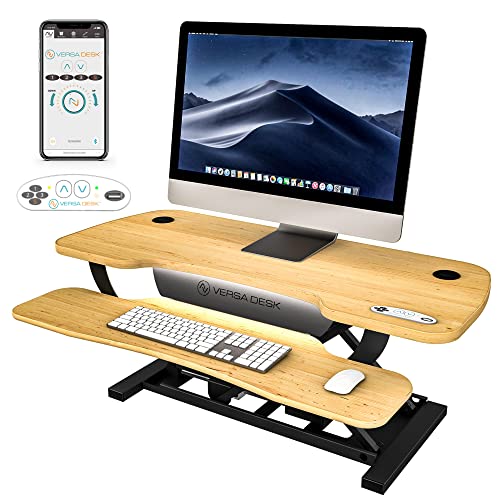 48 Inch Electric Height Adjustable Standing Desk Converter with Keyboard Tray B22668