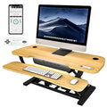 48 Inch Electric Height Adjustable Standing Desk Converter with Keyboard Tray B22668
