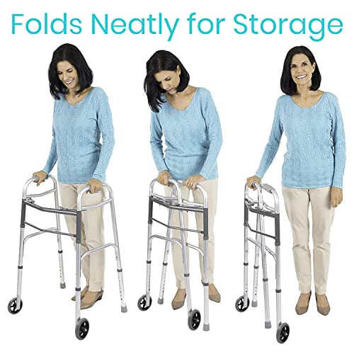 Folding Walker with Wheels and Bag I16263
