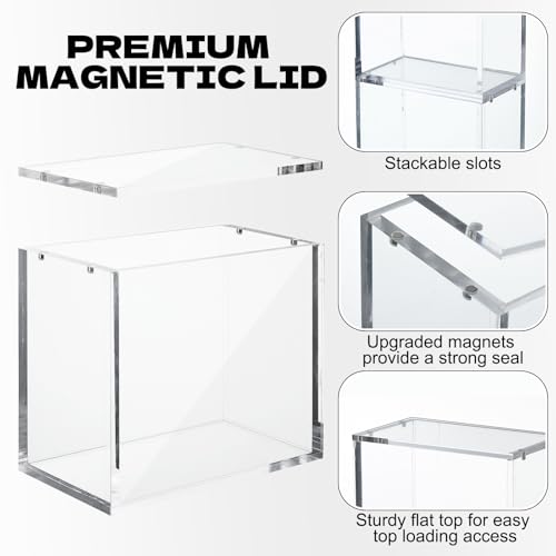 2 Pack Acrylic Magnetic Case, 5mm Thick B419828