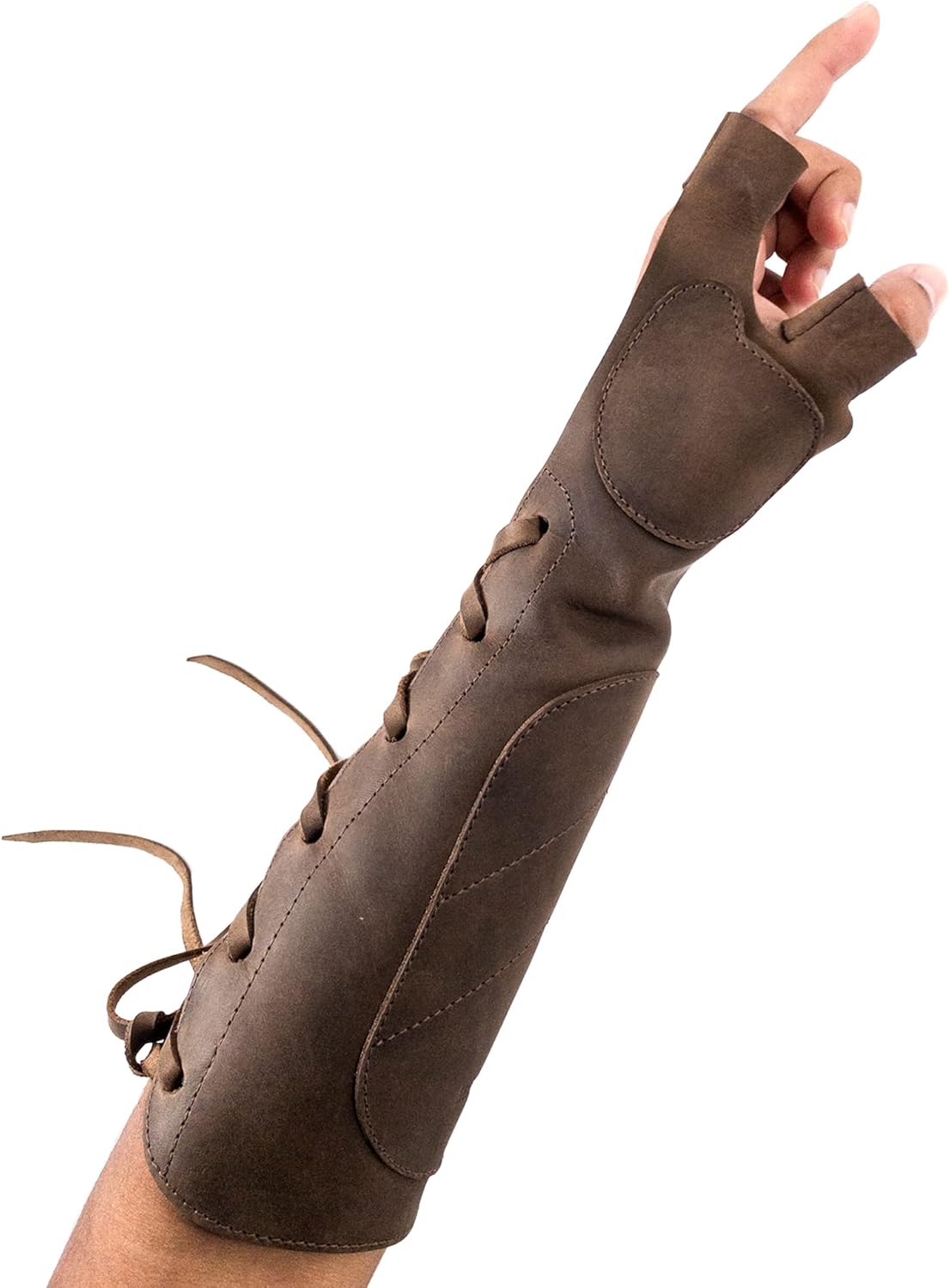Bourbon Brown Full Grain Leather Forearm Guard F474
