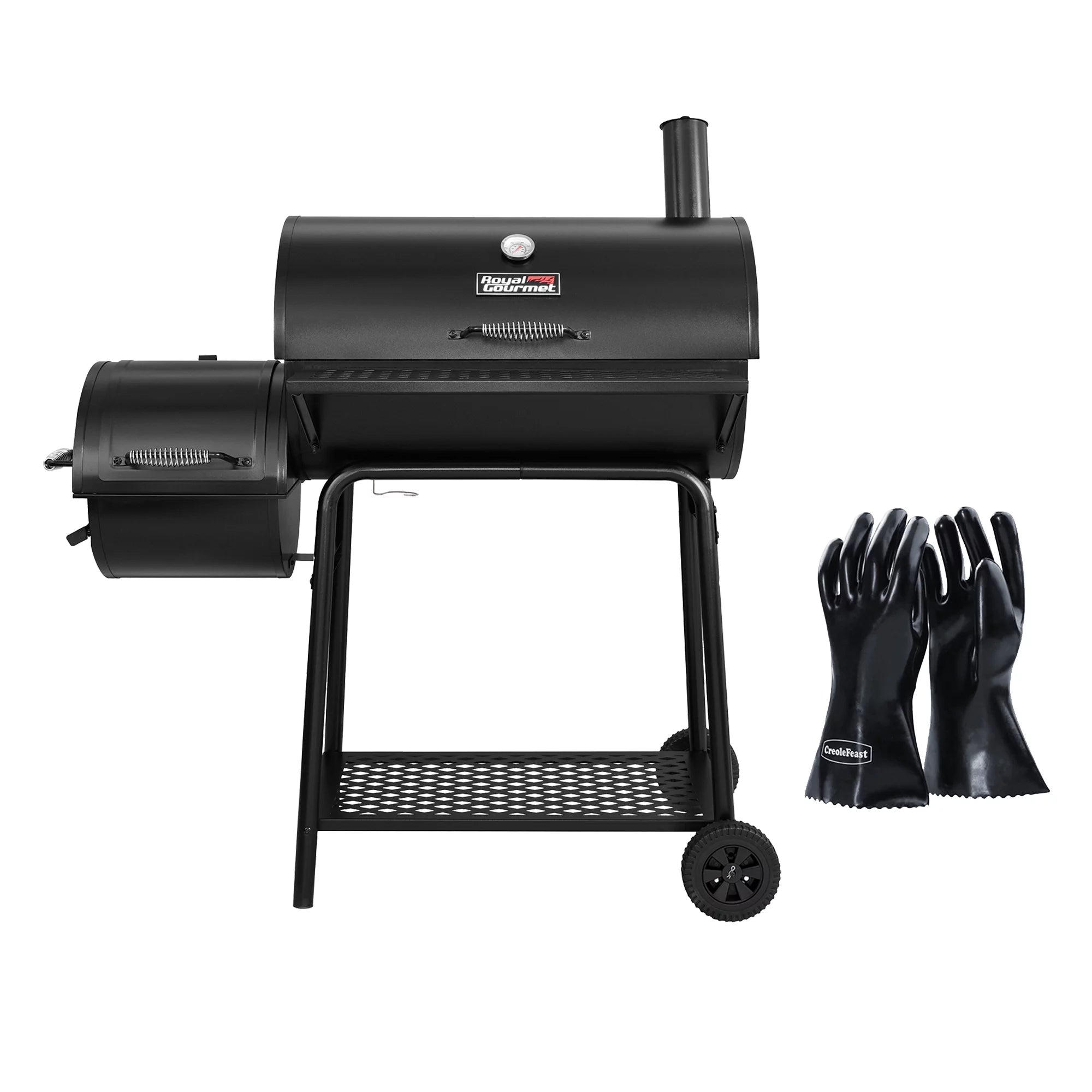 30" Charcoal Grill with Offset Smoker A309