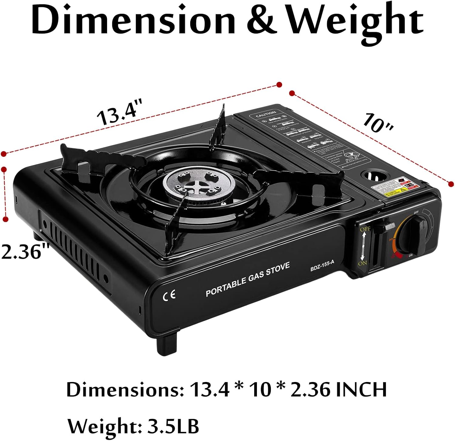 Camping Stove with Carrying Case Portable Dual Fuel Gas Stove Automatic Ignition I965424