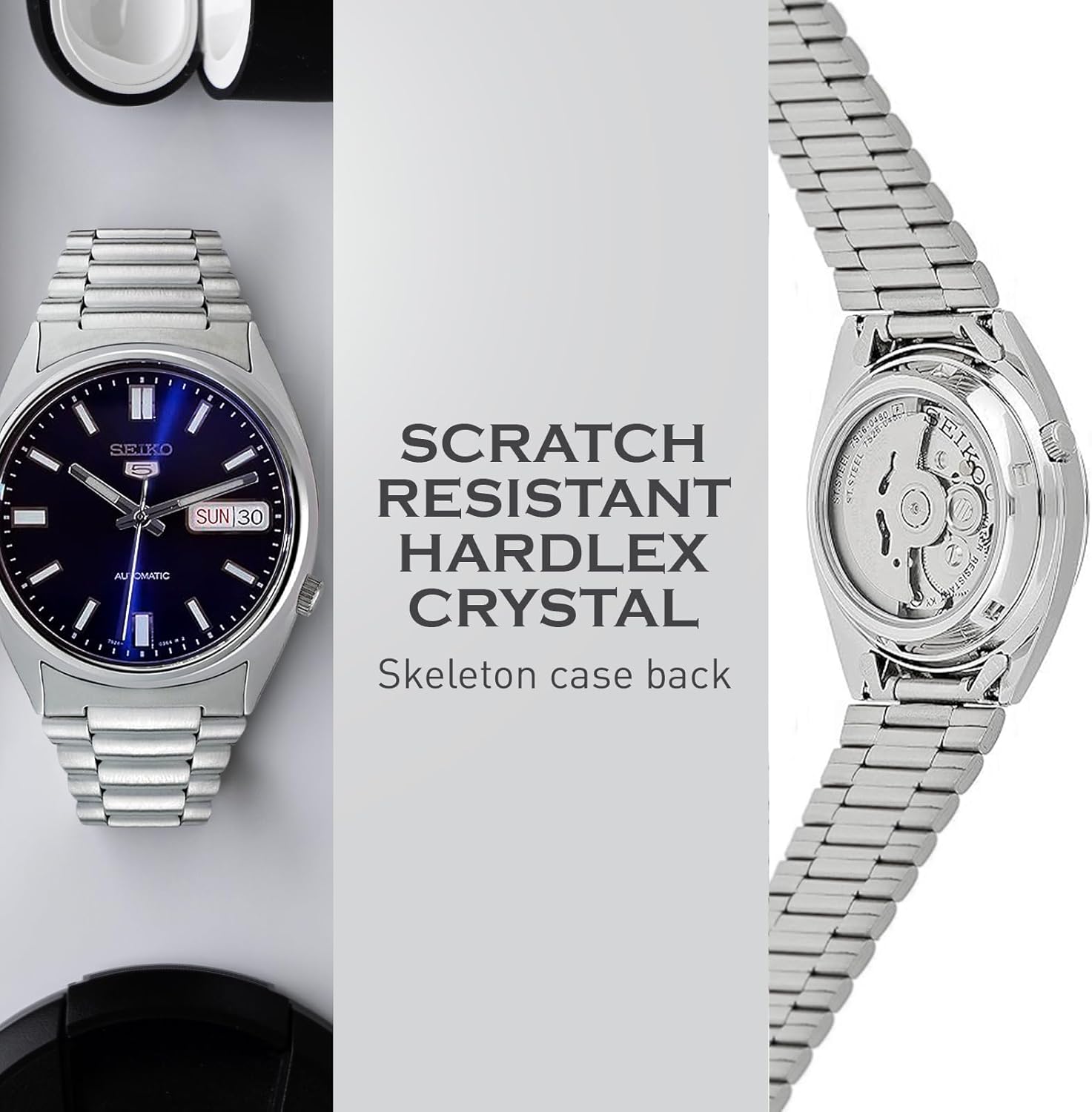 Automatic Watch with Blue Dial, Stainless Steel Case & Bracelet X332
