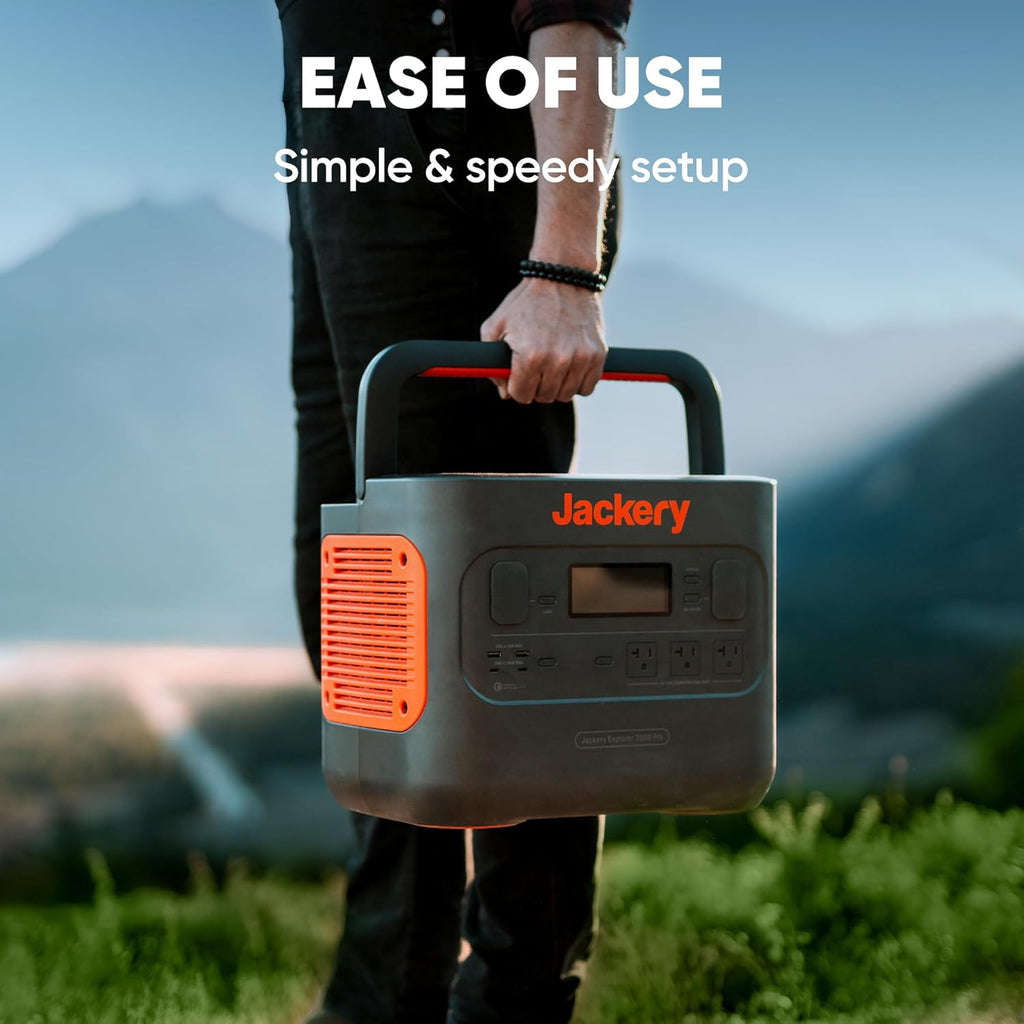 2160Wh Portable Power Station with 3x120V AC Outlets V472