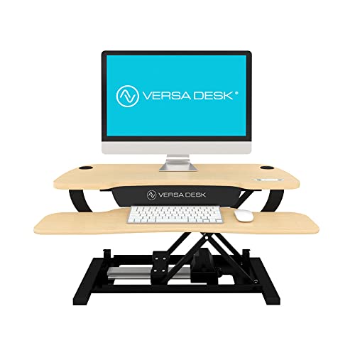 48 Inch Electric Height Adjustable Standing Desk Converter with Keyboard Tray B22668