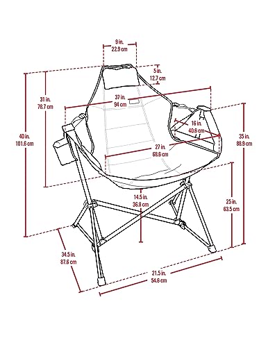 Steel Folding Hammock Camping Chair with Pillow Cup Holder P880775