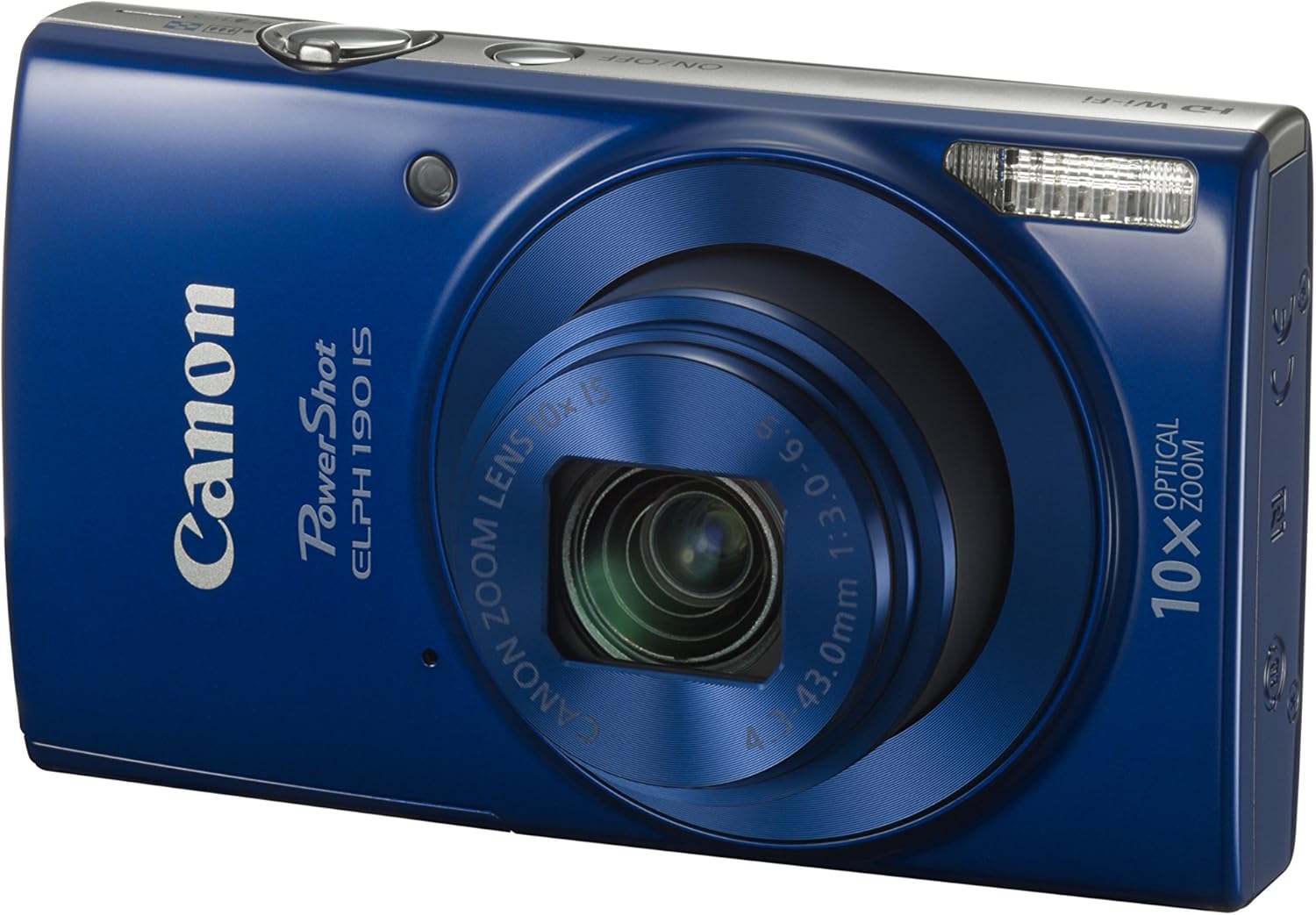 Blue Digital Camera with 10x Optical Zoom and Image Stabilization S46369
