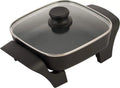8-Inch Nonstick Electric Skillet With Glass Lid, Black S93249