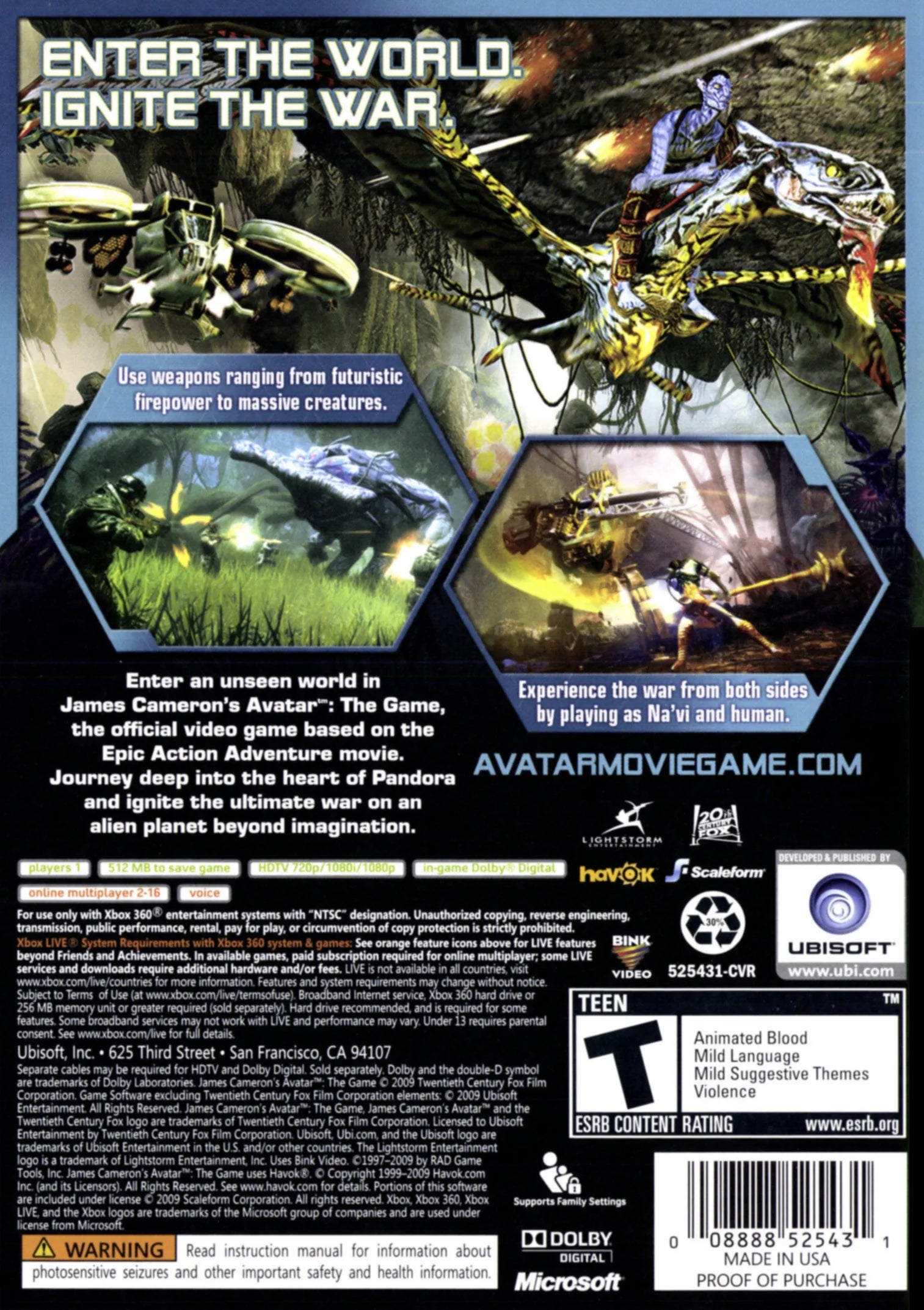 Avatar: The Game - Xbox 360 C1089
