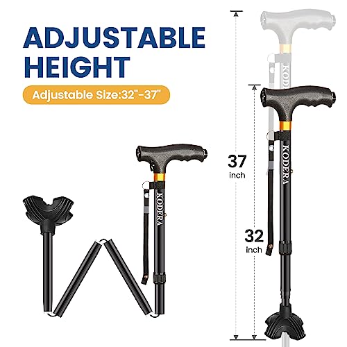 Folding Walking Cane with LED Light U402