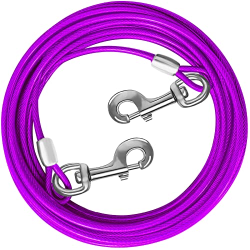 Purple 30FT Steel Wire Dog Tie Out Cable H598