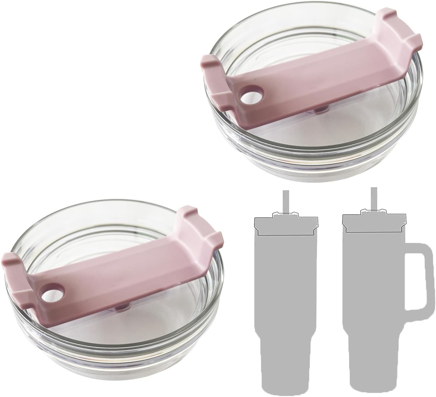 40 OZ Stainless Steel Tumbler Lid (Light Purple) W7013