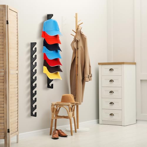 Reddish Brown Wooden Hat Rack with 10 Hooks F4195