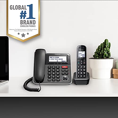 2 Handset Corded/Cordless Phone System with Answering Machine M1705
