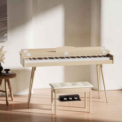 88-Key Weighted Digital Piano with 3 Pedal and Bench, Black C8514