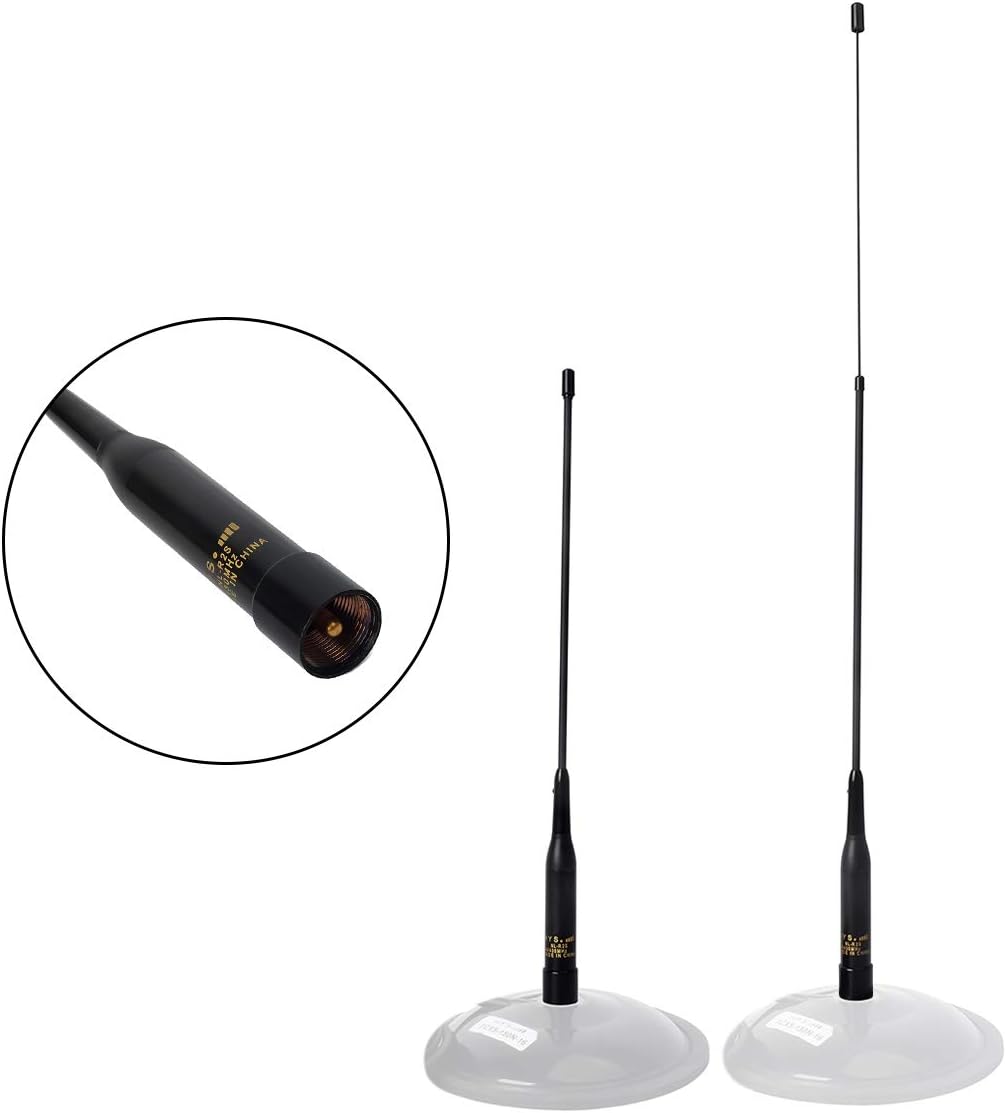20inch Soft Telescopic Mobile Radio Antenna 137-174/400-480MHz with Clip and 5m Cable E29415