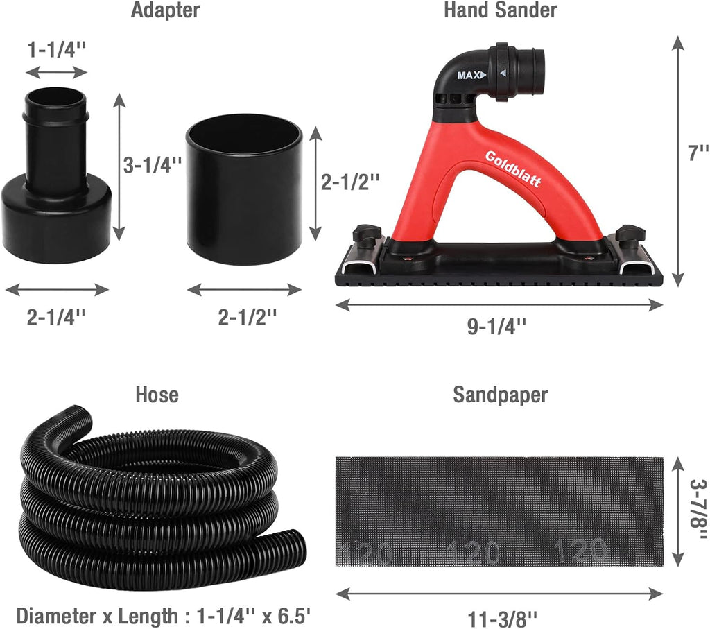 Dust Free Hand Sander with 6.5ft Hose E70531