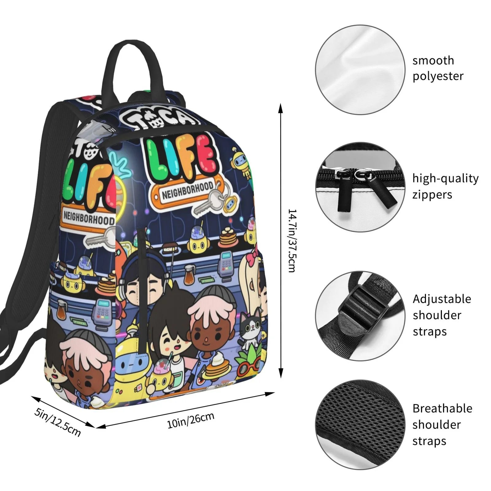 Lightweight Unisex Backpack F883
