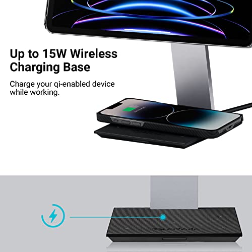 Magnetic Wireless Charging Stand for iPad Pro/iPad mini 6, Adjustable iPad Stand with 15W Wireless Charging Base D75834