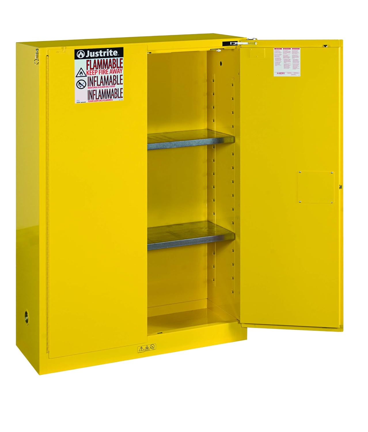 2 Door Self Closing Flammable Safety Cabinet, 45 gal I711443