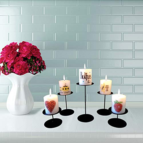 Gold Set of 5 Iron Candle Holders M75429