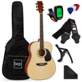 Natural Full Size Acoustic Guitar Starter Kit with Gig Bag C964