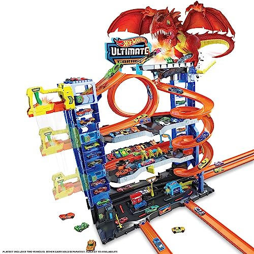 Ultimate Garage Toy Car Track Set with 2 Die-Cast Toy Cars B607