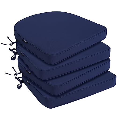 Outdoor Chair Cushions 19"x19"x2" Set of 4 Waterproof Seat Cushion with Removable Cover A1210
