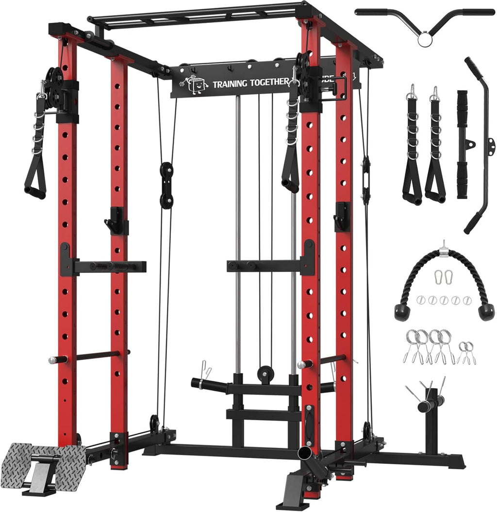 Power Cage with Cable Crossover System and Lat Pull Down System C26008