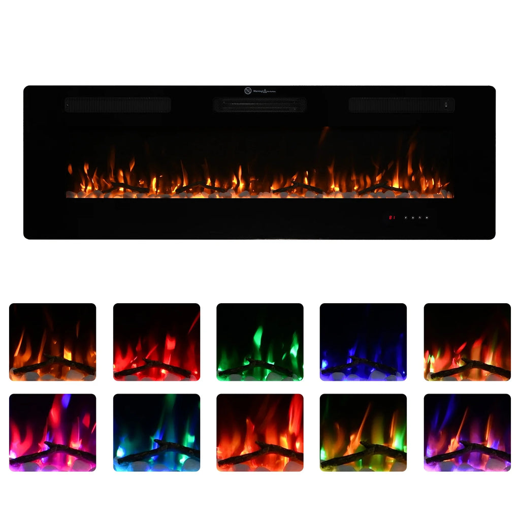 60" Wall Mounted Electric Fireplace M6700