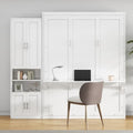 Queen Murphy Bed with Storage Cabinet H60078