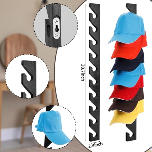 Reddish Brown Wooden Hat Rack with 10 Hooks F4195