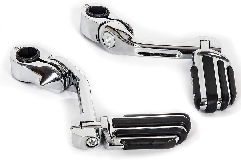 1-1/4" Long Highway Foot Pegs Pedal with Screws for 1.25" Motorcycle Crash Bar Engine Guards Mount Tubing M33630