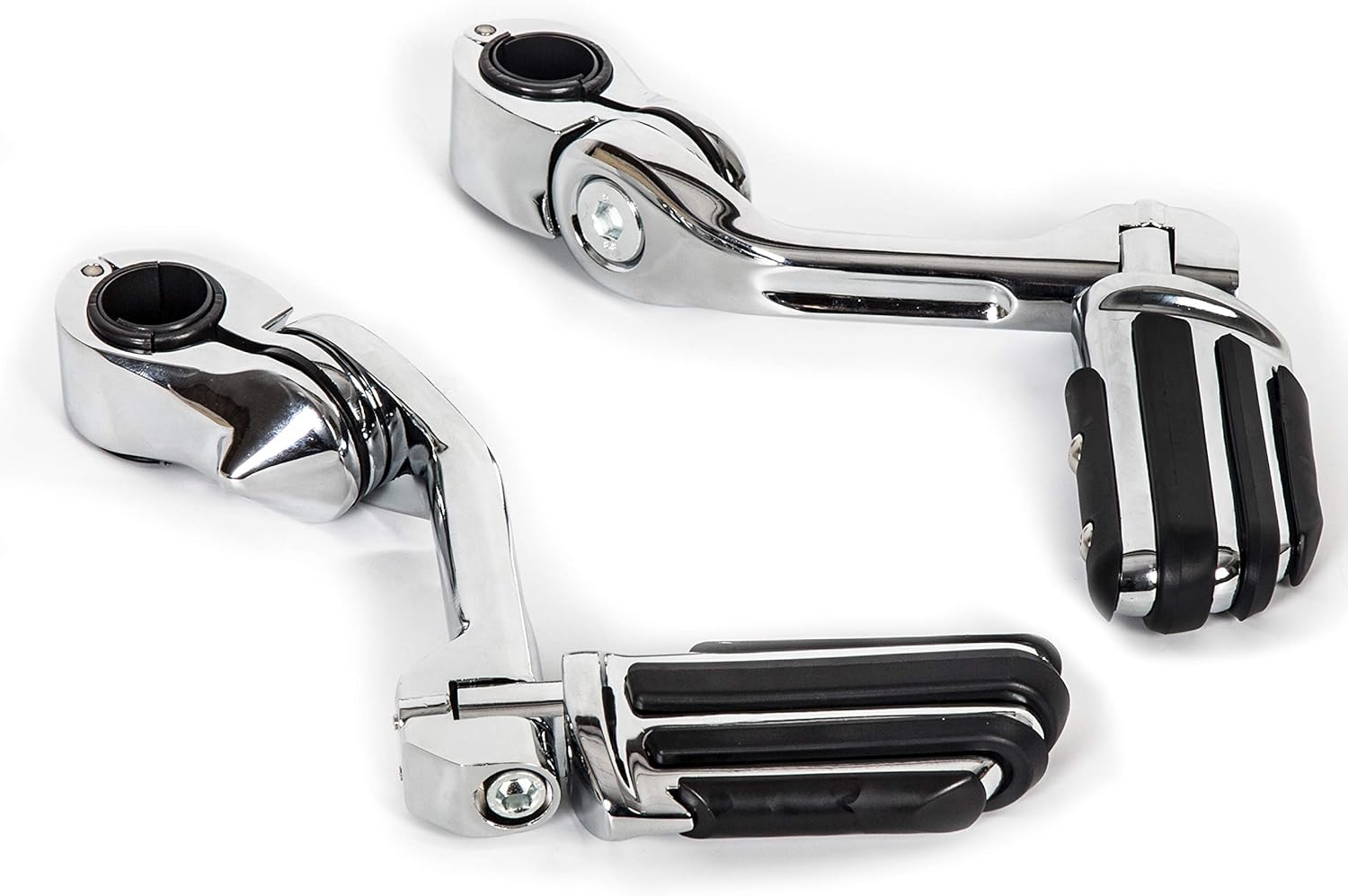 1-1/4" Long Highway Foot Pegs Pedal with Screws for 1.25" Motorcycle Crash Bar Engine Guards Mount Tubing M33630