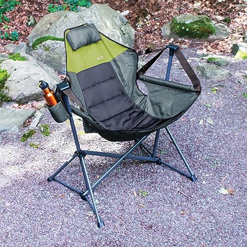 Steel Folding Hammock Camping Chair with Pillow Cup Holder P880775