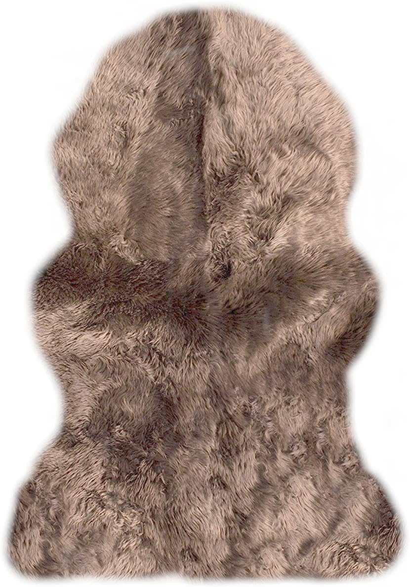 Light Brown Genuine Sheepskin Single Pelt Area Rug W459